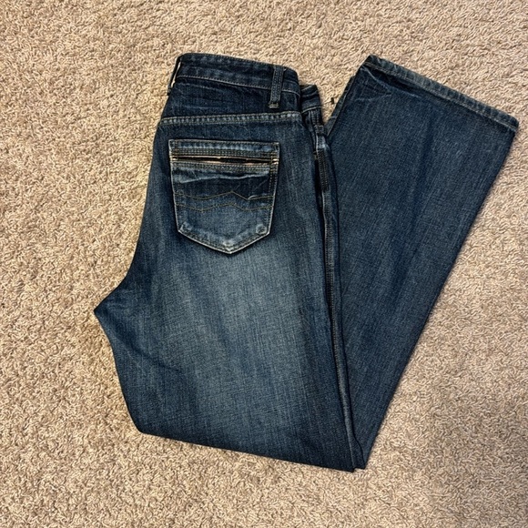 Men’s ALFANI Medium Wash Straight Leg Jeans Sz 30x30 Vintage Style Back Pocket - Picture 1 of 8